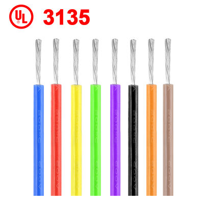 Cable de silicona estándar UL758 con resistencia a la temperatura de 200 °C y conductor de cobre estañado para electrodomésticos
